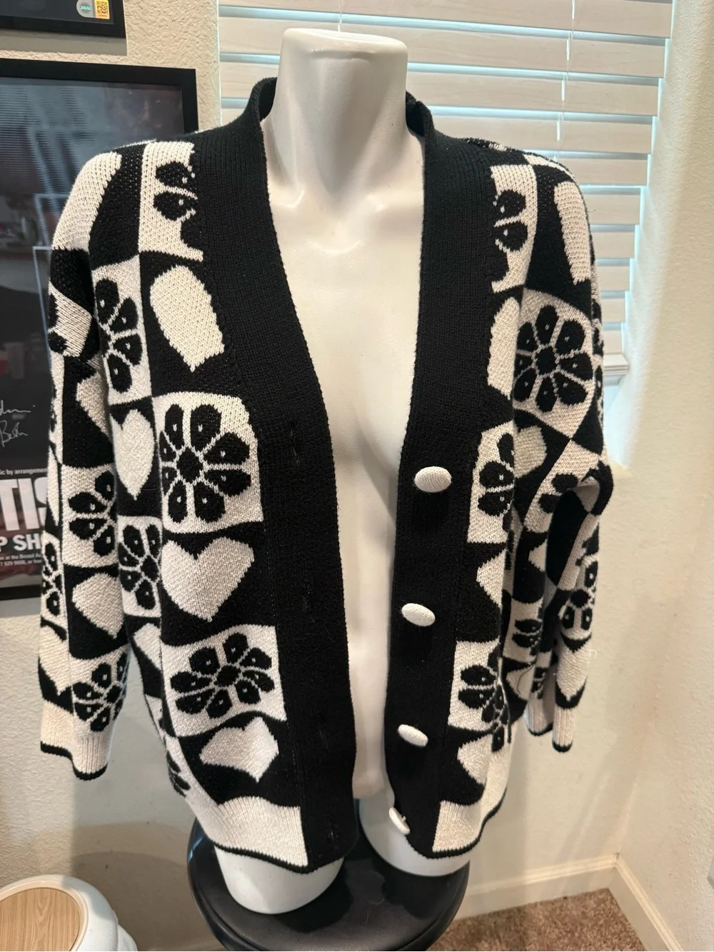 ZARA JACQUARD‎ KNIT CARDIGAN